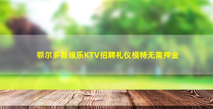 鄂尔多斯娱乐KTV招聘礼仪模特无需押金